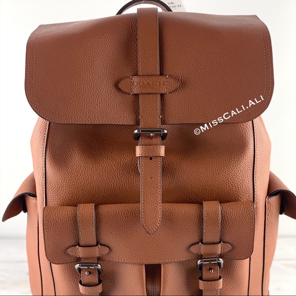 NWT COACH Hudson Backpack Leather Men’s Bag - Antique Nickel Saddle - Picture 3 of 16